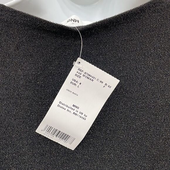 Black sparkly mango Marta dress - Picture 4 of 10